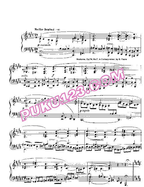 天天钢琴网-免费下载Nocturne No. 7 in C sharp minor, Op. 74
