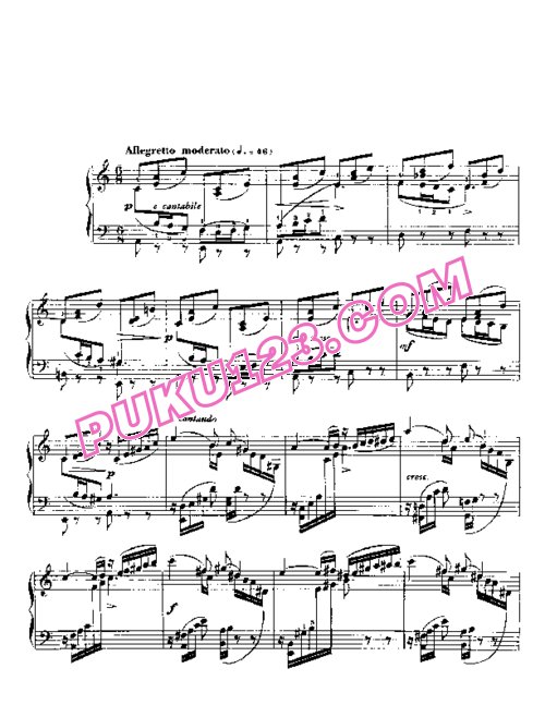 天天钢琴网-免费下载Barcarolle No. 1 in a minor, Op.26