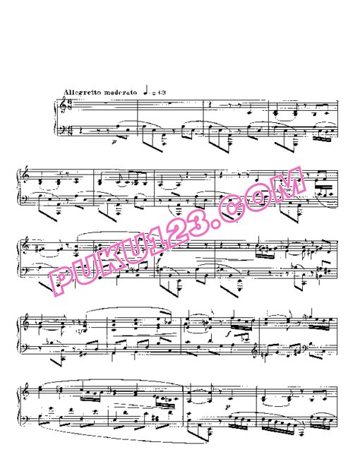 天天钢琴网-免费下载Barcarolle No. 10 in A minor, Op.104, No. 2