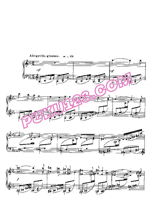 天天钢琴网-免费下载Barcarolle No. 12 in E-flat Op.106 bis