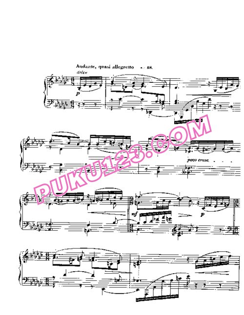 天天钢琴网-免费下载Barcarolle No. 3 in G-flat, Op.42