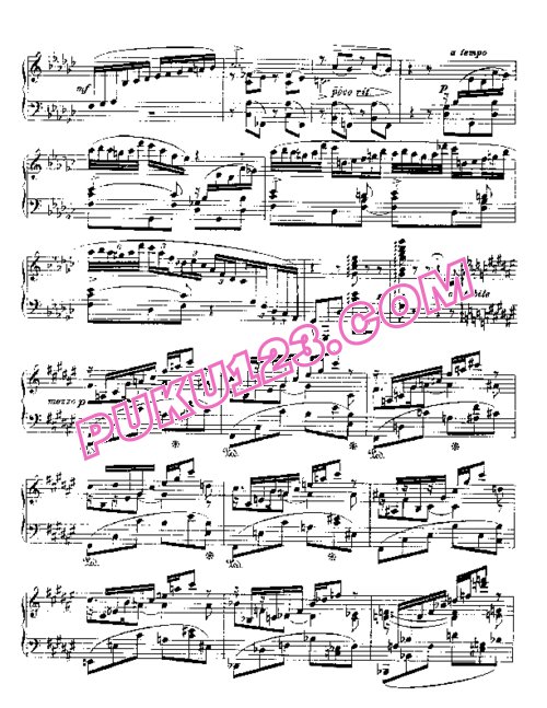 天天钢琴网-免费下载Barcarolle No. 3 in G-flat, Op.42