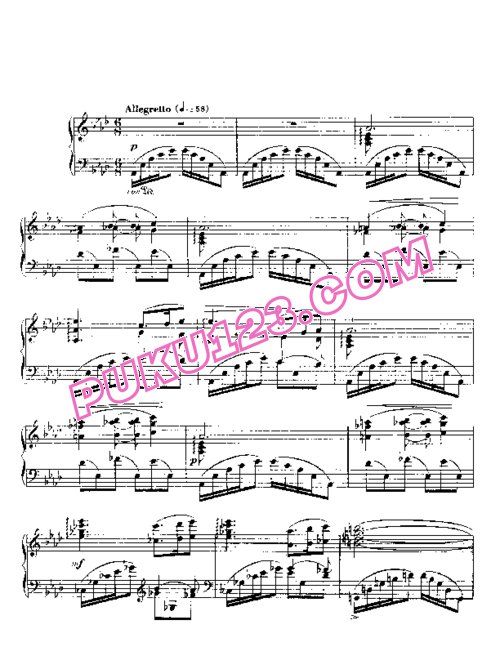 天天钢琴网-免费下载Barcarolle No. 4 in A-flat, Op.44