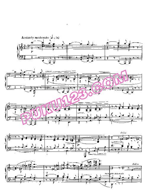 天天钢琴网-免费下载Barcarolle No. 9 in A minor, Op.101