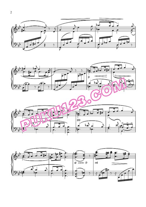 天天钢琴网-免费下载Faurè - Sicilienne Op.78 钢琴独奏版