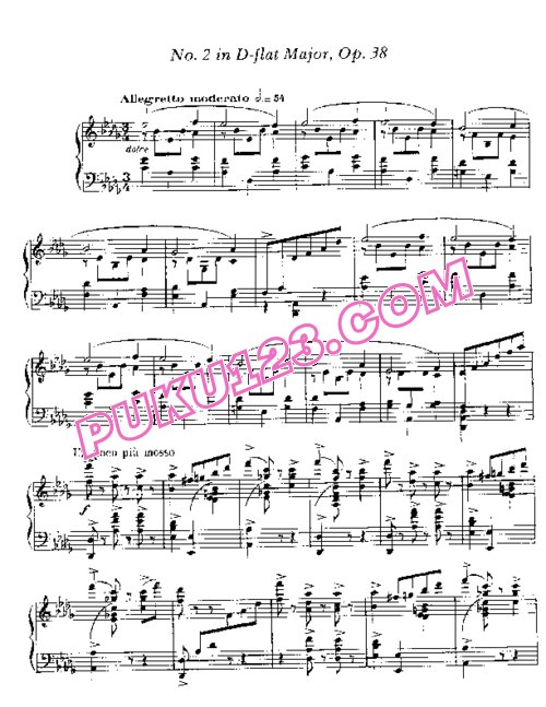 天天钢琴网-免费下载Valse-Caprice No. 2 in D-flat