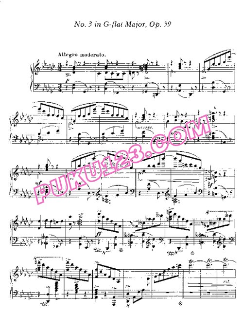 天天钢琴网-免费下载Valse-Caprice No. 3 in G-flat