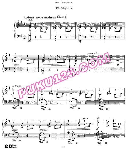 天天钢琴网-免费下载Faure - Pieces Breves Op.84