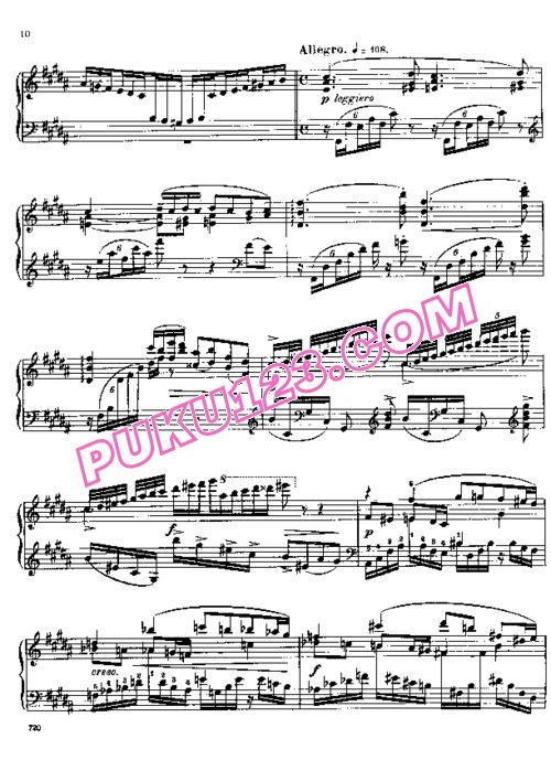 天天钢琴网-免费下载Faure - Ballade for Piano and Orchestra Op.19 - 2 Pianos