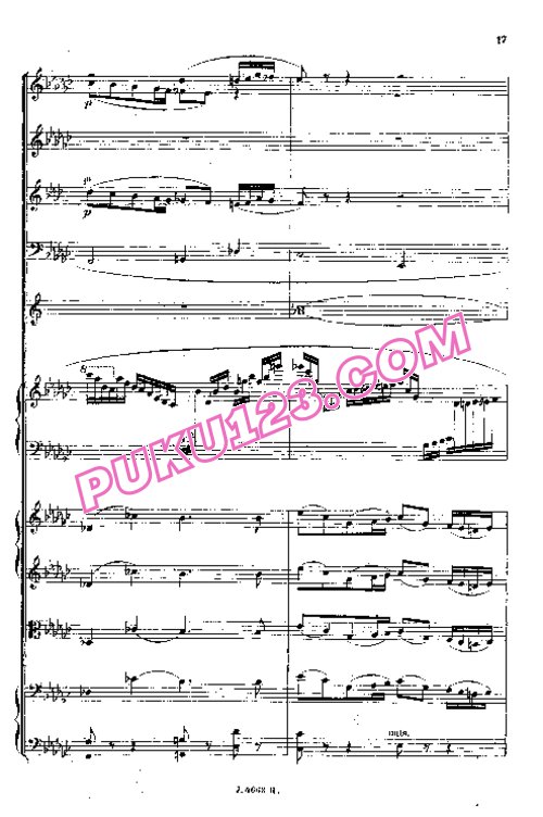天天钢琴网-免费下载Faure - Ballade for Piano and Orchestra  Op.19 - Full Score