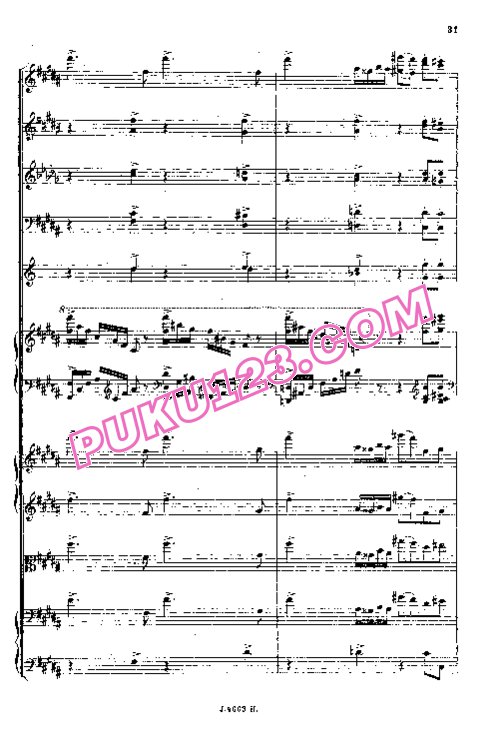 天天钢琴网-免费下载Faure - Ballade for Piano and Orchestra  Op.19 - Full Score