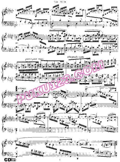 天天钢琴网-免费下载Faure - Ballade for Piano and Orchestra Op.19 钢琴独奏版