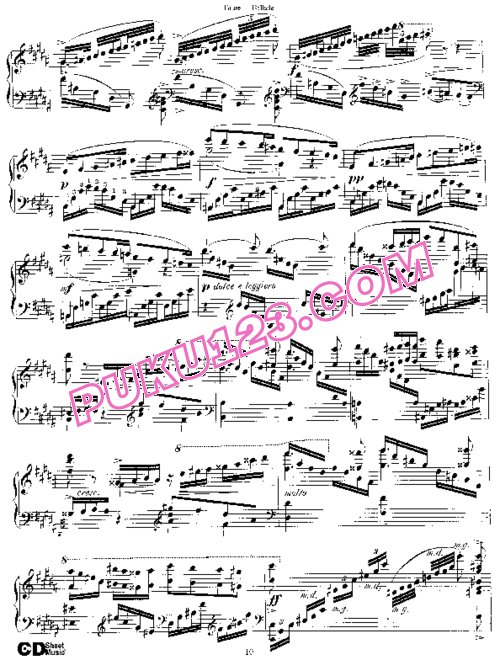 天天钢琴网-免费下载Faure - Ballade for Piano and Orchestra Op.19 钢琴独奏版
