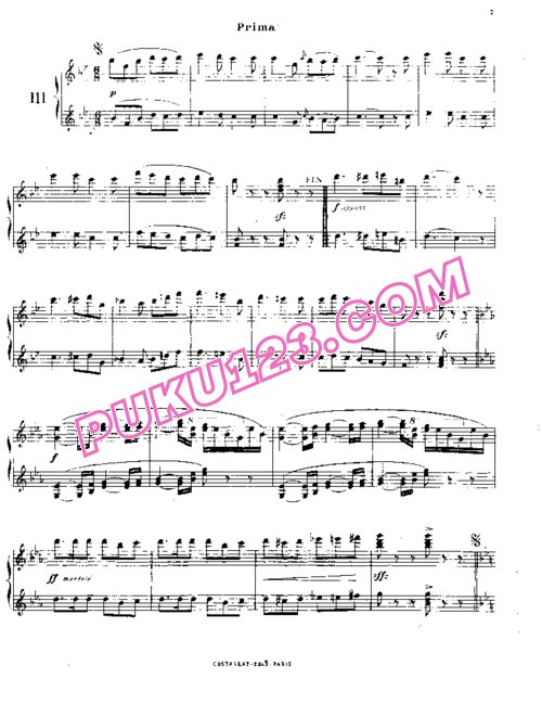 天天钢琴网-免费下载Faure - Souvenirs de Bayreuth - 4 Hands