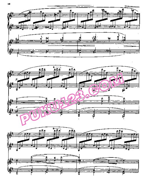 天天钢琴网-免费下载Faure - Fantaisie in G Major Op.111 - 2 Pianos