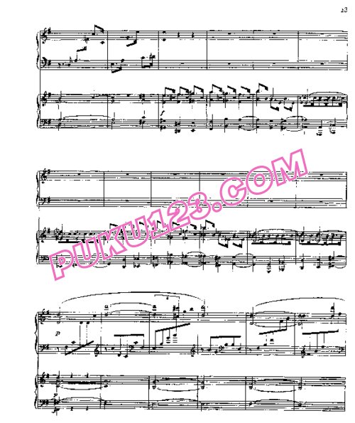 天天钢琴网-免费下载Faure - Fantaisie in G Major Op.111 - 2 Pianos