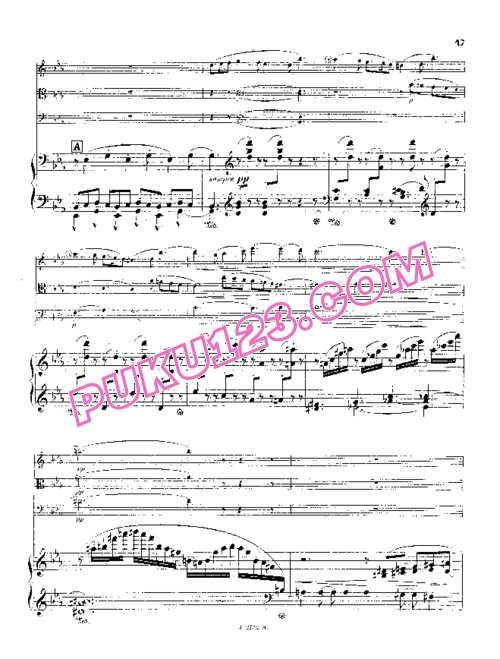 天天钢琴网-免费下载Faure - Piano Quartet No.2 in g Minor Op.45 总谱