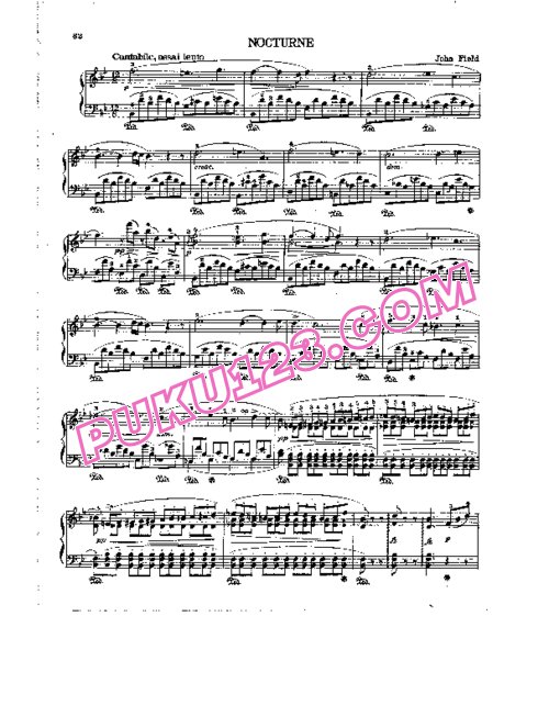 天天钢琴网-免费下载Field - Nocturnes No.5 in B flat major
