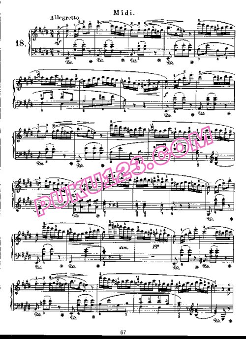 天天钢琴网-免费下载Field - Nocturne No.18 in E Major