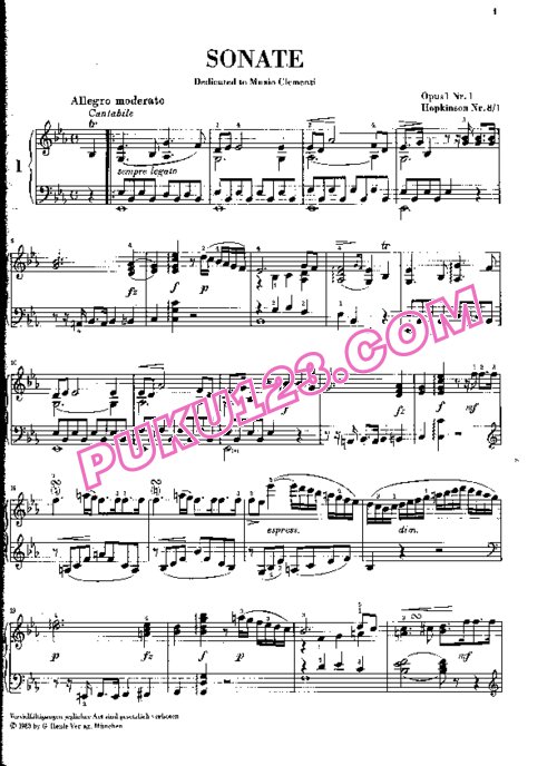 天天钢琴网-免费下载Field - Piano Sonata No.1 in E-flat Major Op.1-1