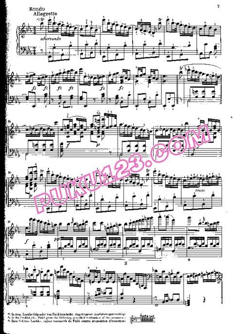 天天钢琴网-免费下载Field - Piano Sonata No.1 in E-flat Major Op.1-1