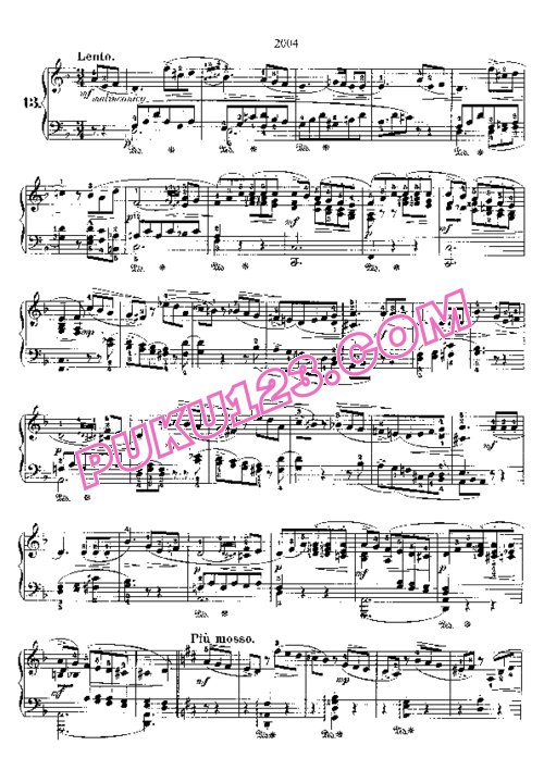 天天钢琴网-免费下载Field - Nocturne No.13 in d Minor