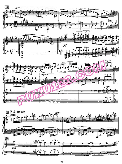 天天钢琴网-免费下载Gershwin - Rhapsody in Blue - 2 pianos