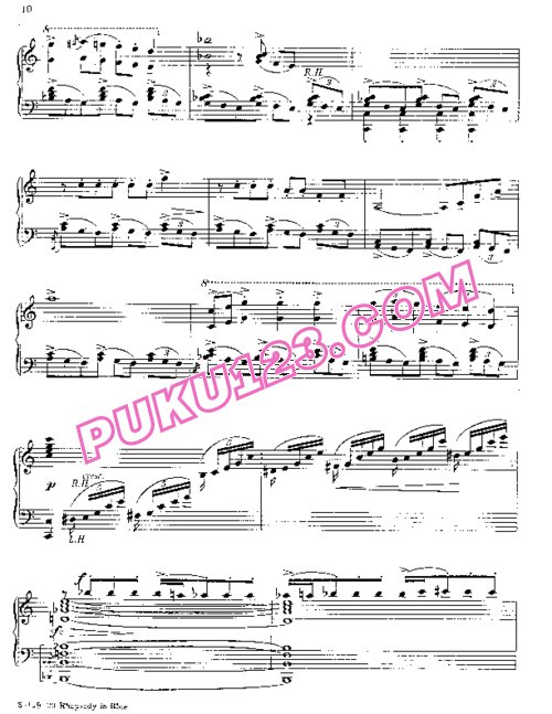 天天钢琴网-免费下载Gershwin - Rhapsody in Blue - Solo Piano 钢琴独奏版