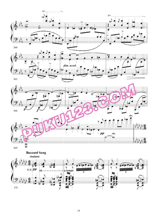天天钢琴网-免费下载Gershwin - Wild - Fantasy on Porgy and Bess 怀尔德改编钢琴独奏版