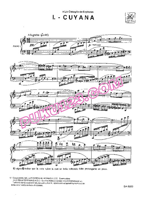 天天钢琴网-免费下载Ginastera - Tres Piezas Op.6