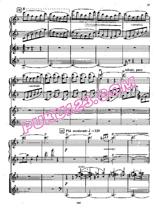 天天钢琴网-免费下载Glazunov - Piano Concerto no.2 in B Major Op.100 - 2 Pianos