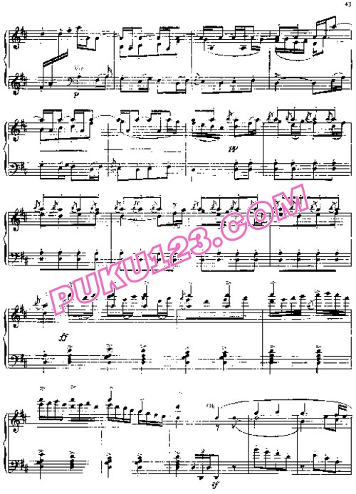 天天钢琴网-免费下载Glinka - Liapunov - Kamarinskaja 里亚普诺夫改编钢琴独奏版
