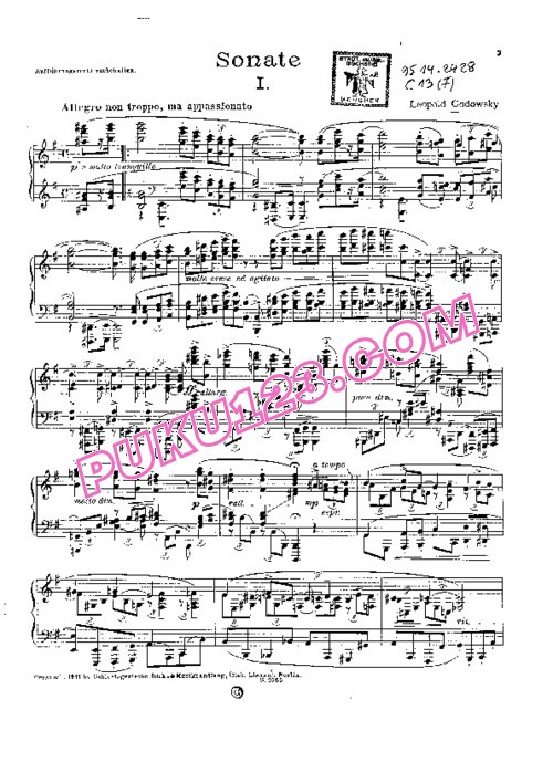 天天钢琴网-免费下载Godowsky.-.Sonate-in-e-minor