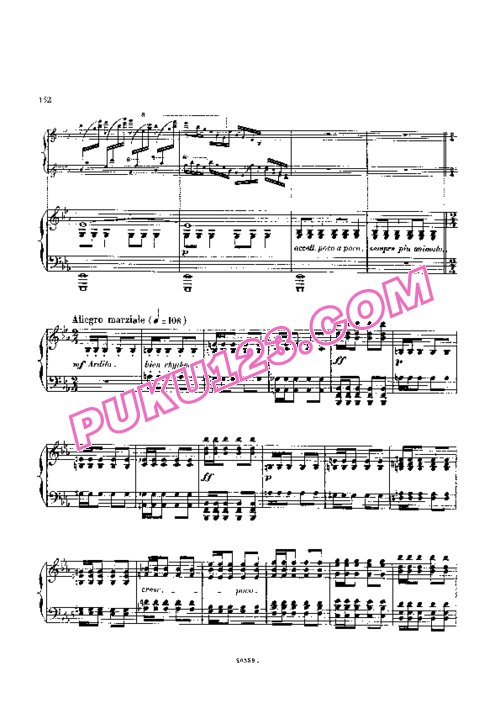 天天钢琴网-免费下载Gottschalk - Bataille, Etude de Concert Op.64