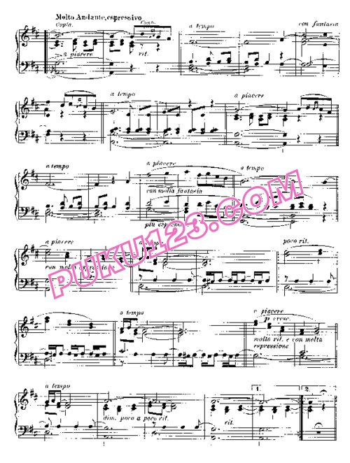 天天钢琴网-免费下载12 Spanish Danses - 6