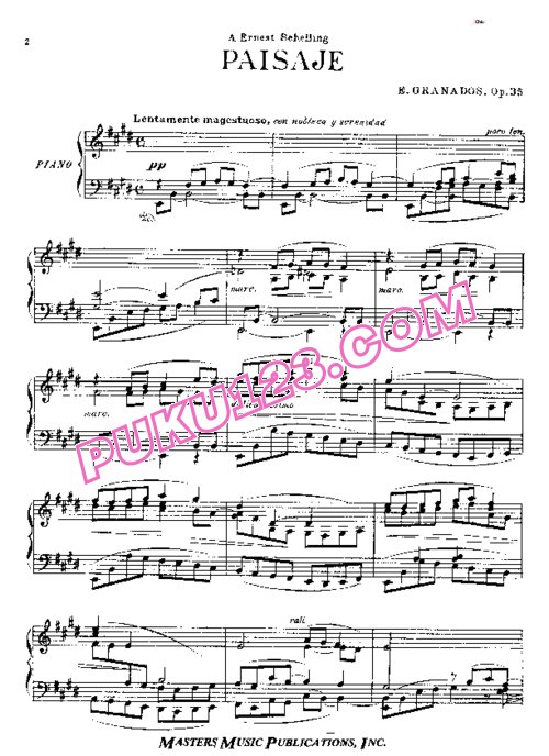 天天钢琴网-免费下载Granados - Paisaje Op.35