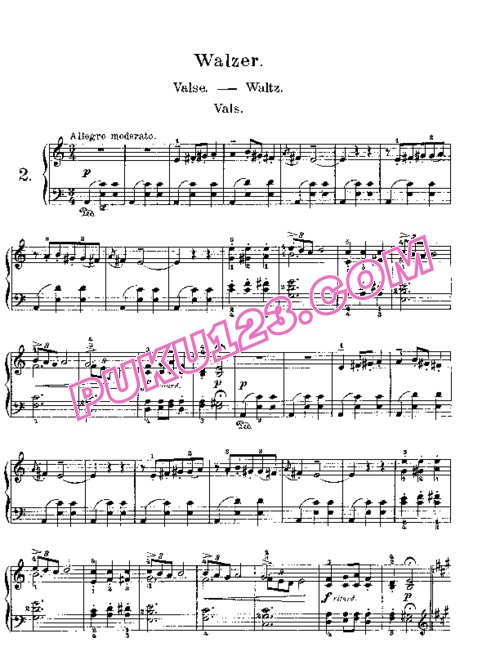 天天钢琴网-免费下载Lyric Pieces, Op.12, No.2