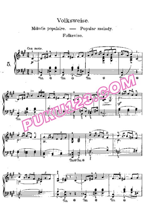 天天钢琴网-免费下载Lyric Pieces, Op.12, No.5