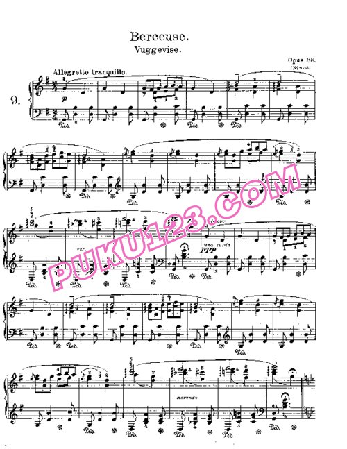 天天钢琴网-免费下载Lyric Pieces, Op.38, No.1