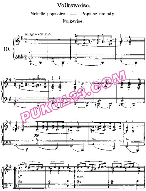天天钢琴网-免费下载Lyric Pieces, Op.38, No.2