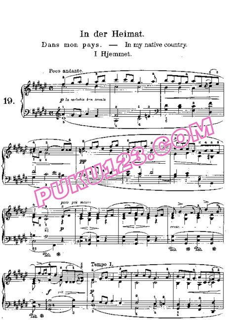 天天钢琴网-免费下载Lyric Pieces, Op.43, No.3