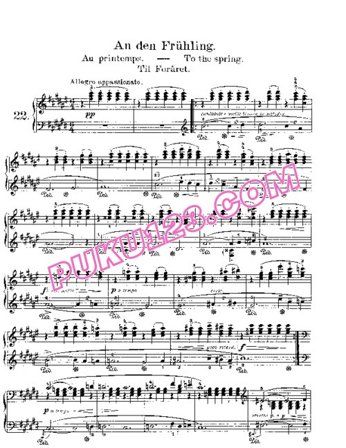 天天钢琴网-免费下载Lyric Pieces, Op.43, No.6