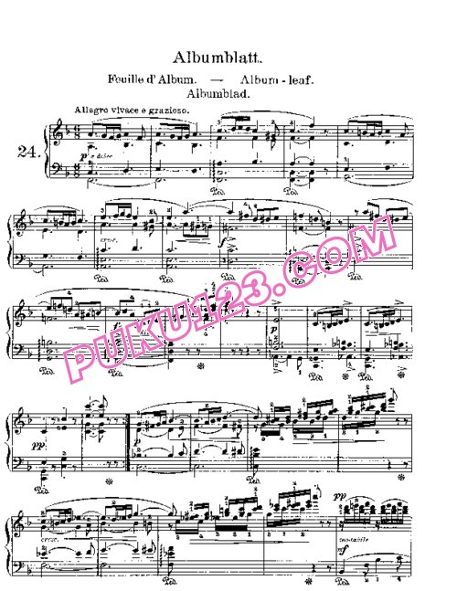 天天钢琴网-免费下载Lyric Pieces, Op.47, No.2
