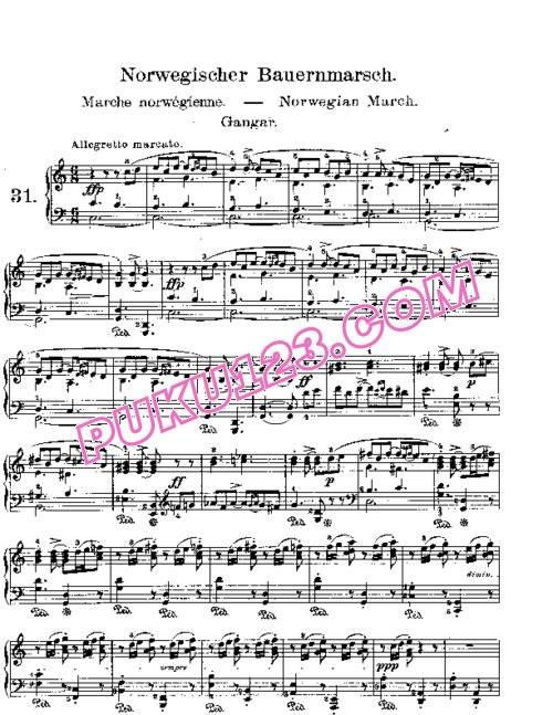 天天钢琴网-免费下载Lyric Pieces, Op.54, No.2