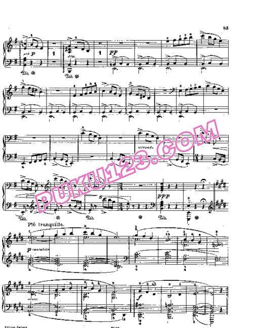 天天钢琴网-免费下载Lyric Pieces, Op.54, No.5