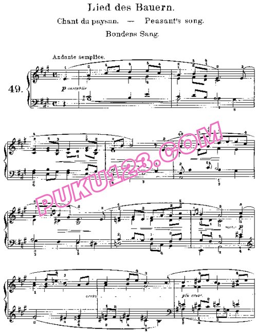 天天钢琴网-免费下载Lyric Pieces, Op.65, No.2