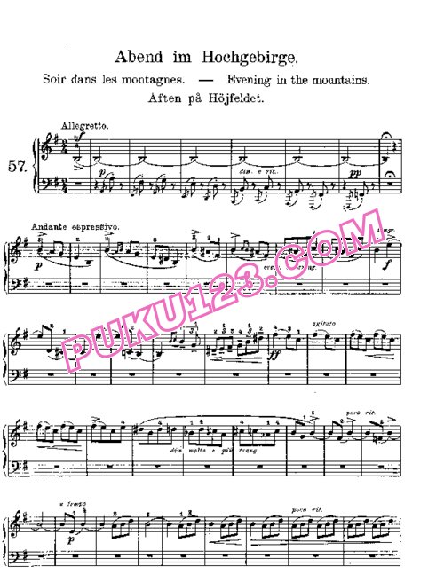 天天钢琴网-免费下载Lyric Pieces, Op.68, No.4