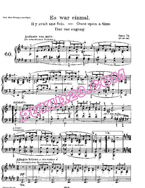 天天钢琴网-免费下载Lyric Pieces, Op.71, No.1