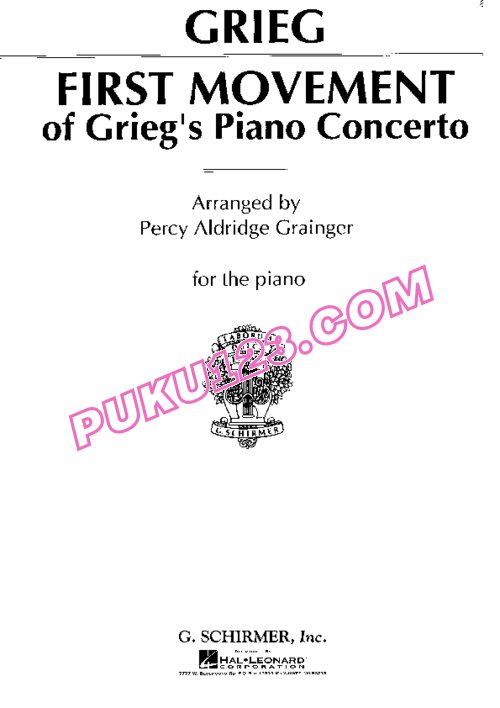 天天钢琴网-免费下载Grieg - Grainger - Piano Concerto in a Minor Op.16 Mov.1 - Solo Piano 葛仁杰改编第一乐章(钢琴独奏版)