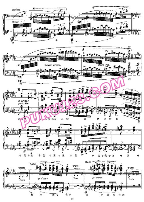 天天钢琴网-免费下载Grieg - Piano Concerto in a Minor Op.16 - Solo